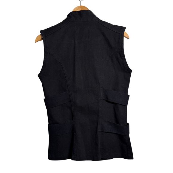 Tripp NYC Black Military Vest Size Small – Punk Goth Zip Grommet Corset Style - Picture 2 of 5